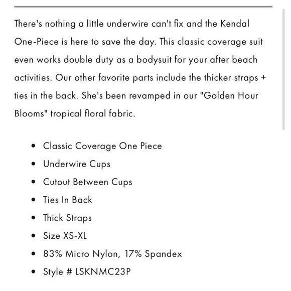 L*Space size S Printed Kendal One Piece Swimsuit Bow Back Orange Yellow Floral - Picture 3 of 10